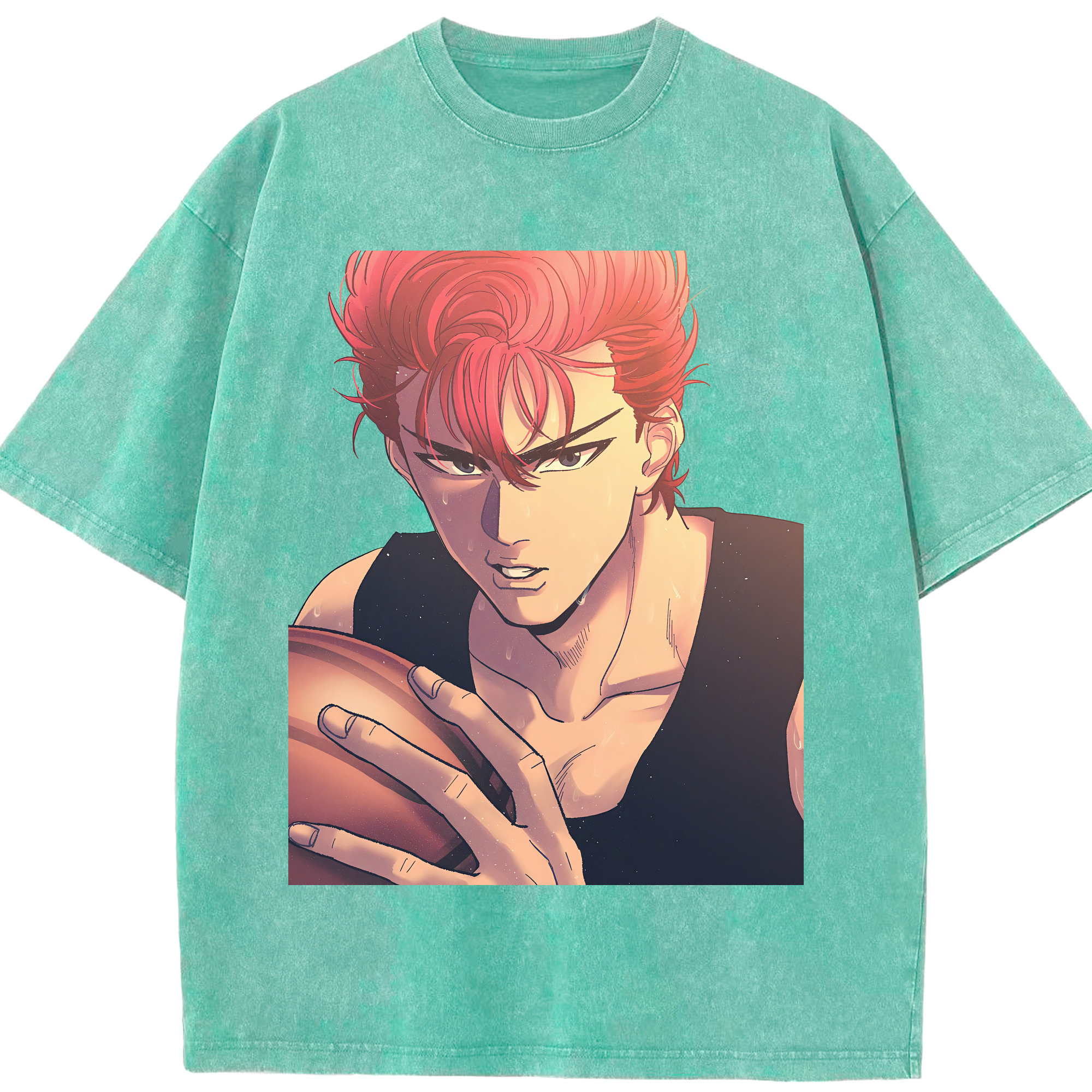 （画像用） SLAM DUNK／スラムダンク 綿100% ヴィンテージ風 半袖Tシャツ（フロントプリント）